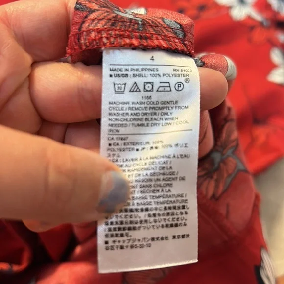 Banana republic red floral dress - Picture 5 of 6